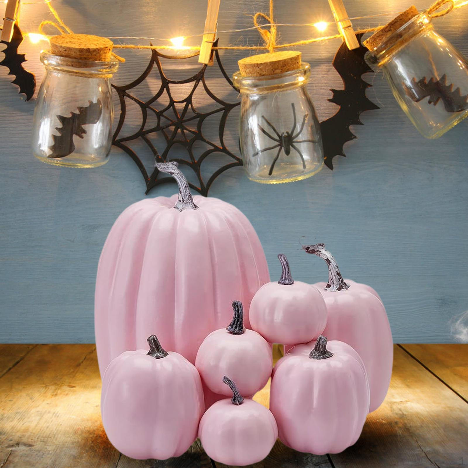 

7 штук искусственных тыкв осенняя декоративная витрина легкая пена ремесло для Pink