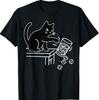 Abolir ICE Chat Noir Drôle Poussant Glace Chat Mème T-shirt Hommes Femmes