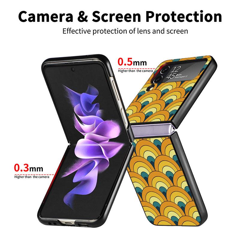 Cover Per Samsung Galaxy Zflip3 Zflip Z Flip 3 5g Z Flip 4 Flip3 Zflip4 Zflip Cover Rigida in PC Stampa a Colori Demon Slayer