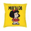 Humor Manga Mafalda Cushion Cover Sofa Home Decorative Quino Argentina Cartoon Square Throw Pillow Cover 40x40