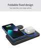 3-in-1 Multifunctional Earphone Watch Stand with Double Coil Wireless Charger and Light Folding Feature.