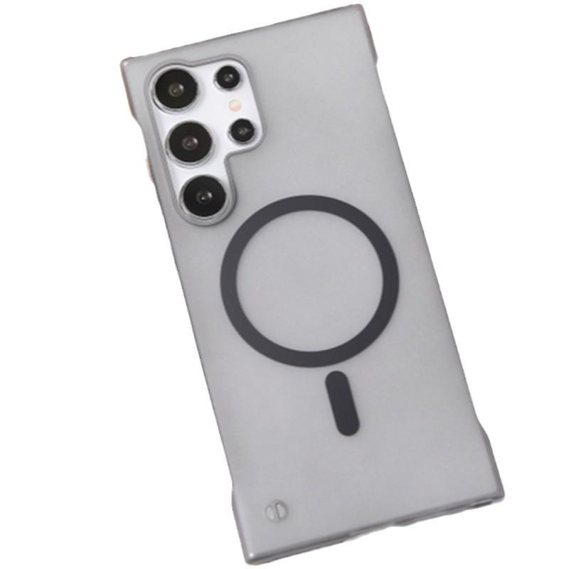 Frameless Magnetic Case for Samsung S23/S24/S25/S26 Ultra - Frosted, Large Hole Design