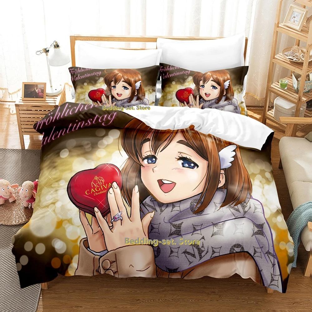 Bakuon!! Bedding Set Single Twin Full Queen King Size Bed Set Adult Kid Bedroom Duvetcover Sets Print Anime Bed Sheet Set