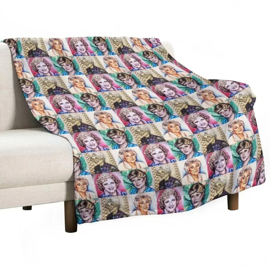 The Original Golden Girls Throw Blanket Flannel Flannels Hairy Weighted Cute Vintage Blankets