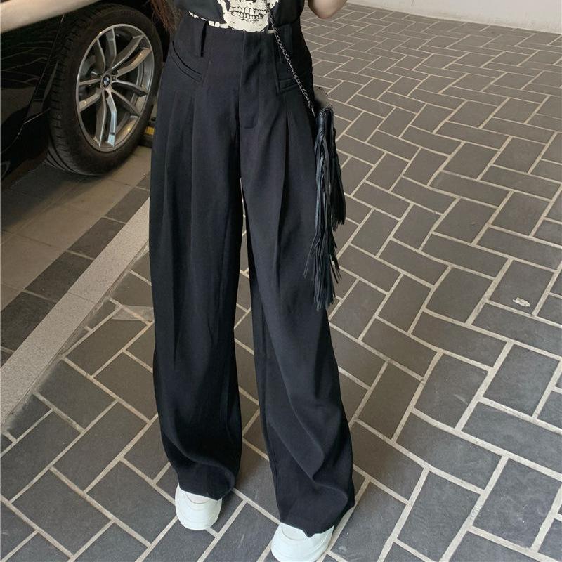 Women's Spring and Summer Loose High Waist Leisure Sports Wide Leg Pants