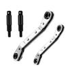 HVAC Service Wrench Refrigeration Service Wrench Set 3/8” To 1/4” 5/16'' 4 Ratcheting Service Wrench