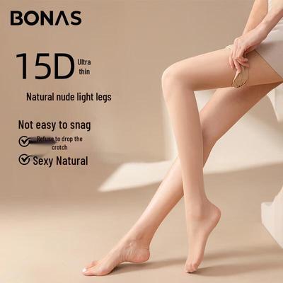 Bonas Ultra-Thin Bare-Leg Effect Snag-Resistant Pantyhose