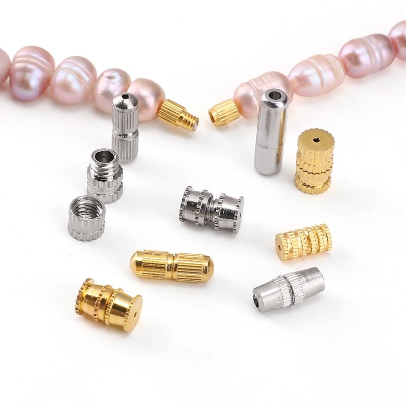 1-10pcs/Bag Plated Screw Clasp Barrel Screw Clasps For Bracelet Necklace Jewelry Making Findings Accessories