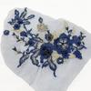 3D Flowers 3D Embroidered Patches Flower Lace Mesh Lace Sewing On Patches Colorful Sequined Elegant Beaded Lace Applique