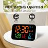 LED Digital Alarm Clock Multifunction Desk Clock with Temperature Humidity Display WIFI Automatic Calibration