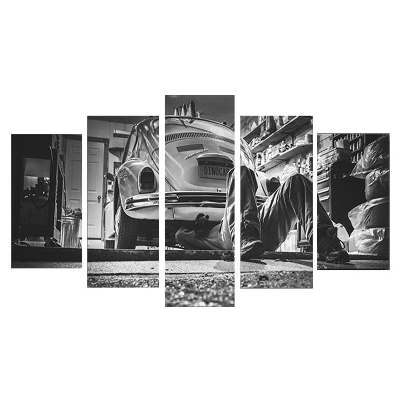 

Модульные картины HD печать холст картина маслом стены искусства 5 панель ремонт старого автомобиля пейзаж плакат Декор в гостиную 20x35cm*2 20x45cm*2 20x55cm*1