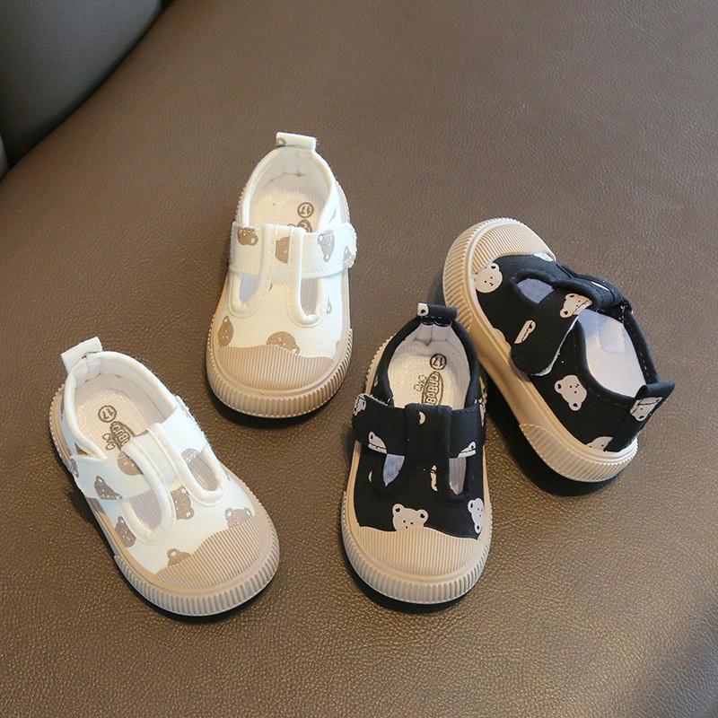 Baby Canvas Shoes With Soft Tpr Sole For Toddler Boys Girls Spring Autumn Wear