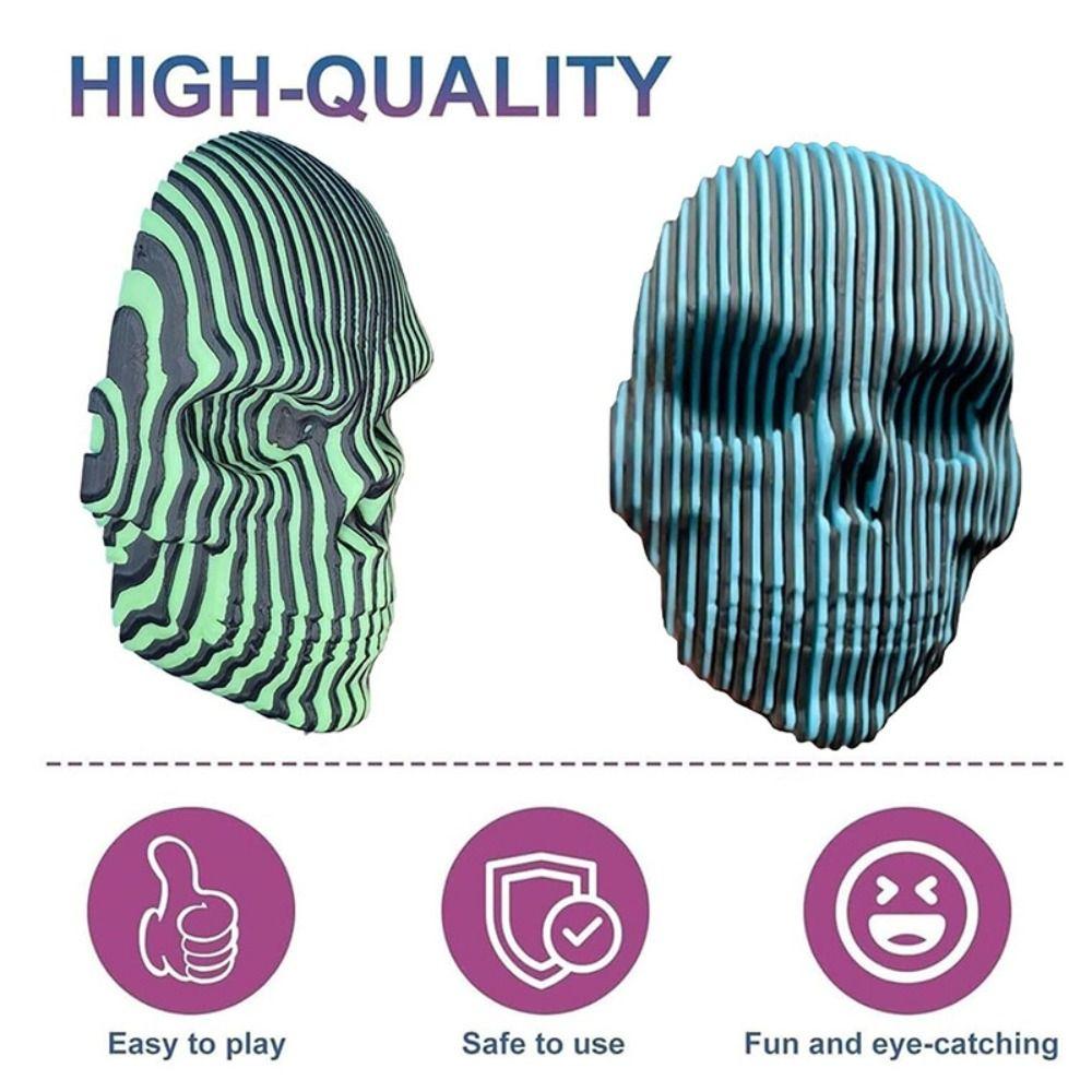 Visual Illusion Glowing Skeleton Toy Simulation Luminous Quantum Skull  Computer Ornament