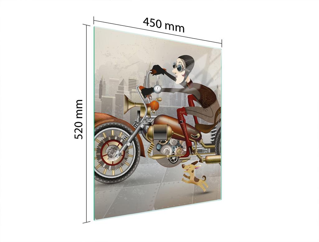 SZKLANA DESKA DO KROJENIA 45x52 MOTOCYKL