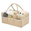 Storage Box with Handle And Multiple Pockets Organizer Portable Diaper Storage Bag for Nursery Kids Toys Snacks