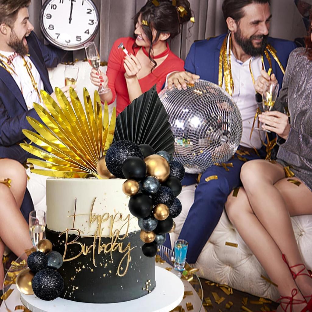 Kugeln Kuchenaufsätze Palmblätter Kuchendekorationen für Geburtstag Hochzeit Babyparty Partyzubehör