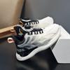 Children's Sports Shoes Autumn 22 New Leather Surface Rotating Button Casual Shoes Medium and Older Children's Sports Shoes