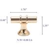ABUL-16 Packs Champagne Gold Cabinet Knobs Drawer Knobs Euro T Bar Cabinet Handles Modern Knobs For Cabinets And Drawers