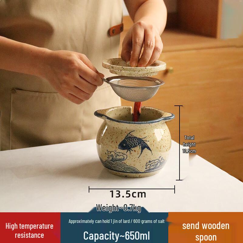 Naijiang Ceramic Multi-Purpose Storage Jar with Filter
