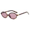 Sexy Small Oval Leopard Sunglasses Women Lovely Ins No Makeup Plain Glasses Frame Men Eyewear Cute Decorative Computer Glasses