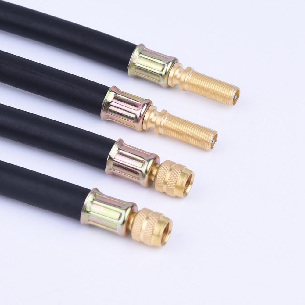 4PCS Flexible Rubber Tire Valve Extension with 2 Clamps Tyre Valve Extension Auto Shop