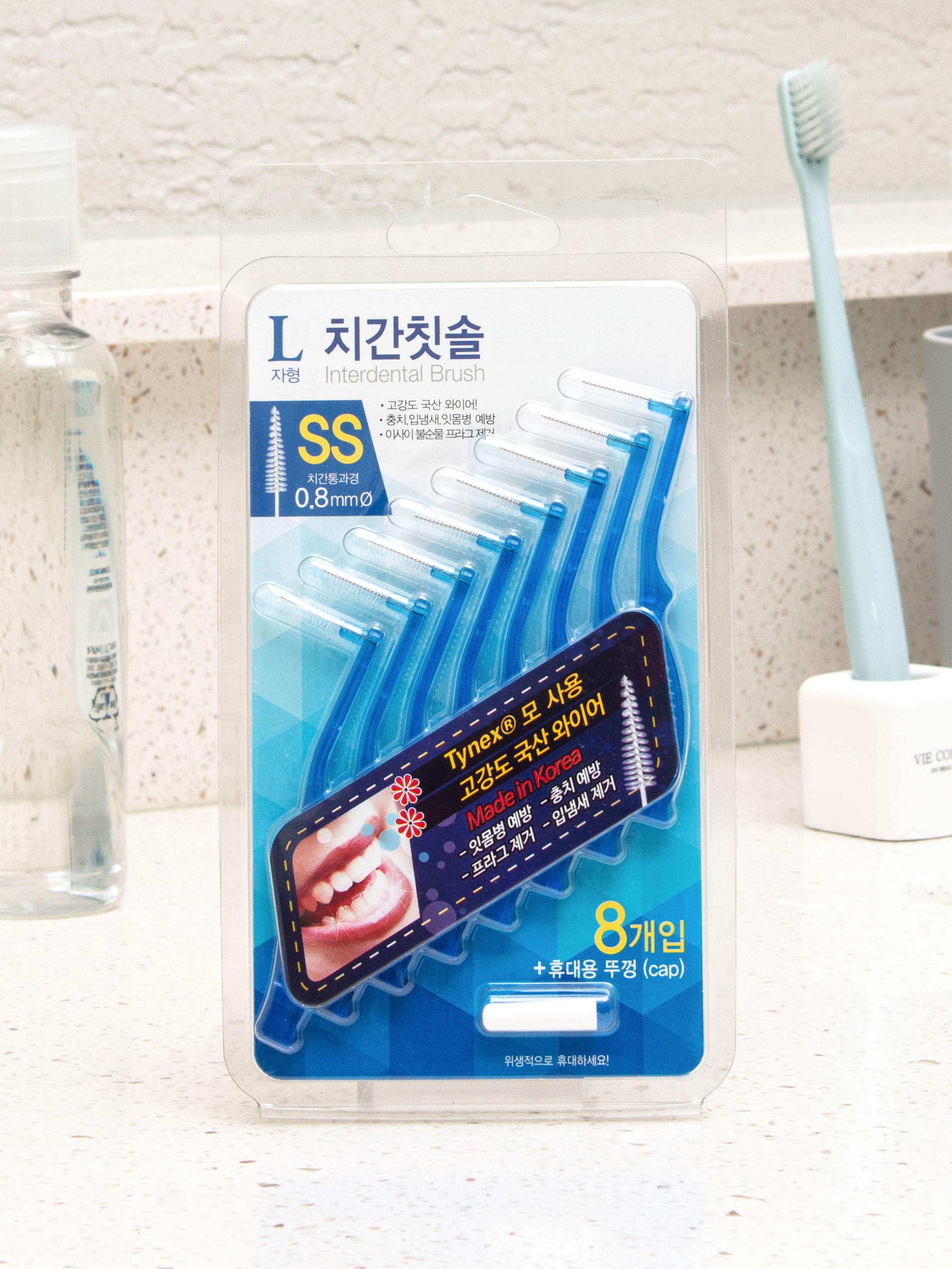 L-Shaped Interdental Brush SS Size 8-Pack 1ea