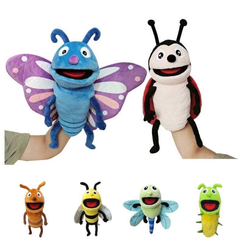 Insect Ventriloquist Puppet Plush Toy For Children's Storytelling Caterpillar Shape Soft And Huggable