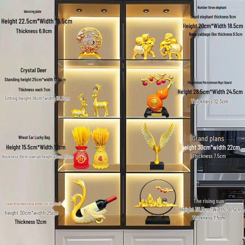 Luxury Wine Cabinet Ornaments for Living Room Entrance Decoration