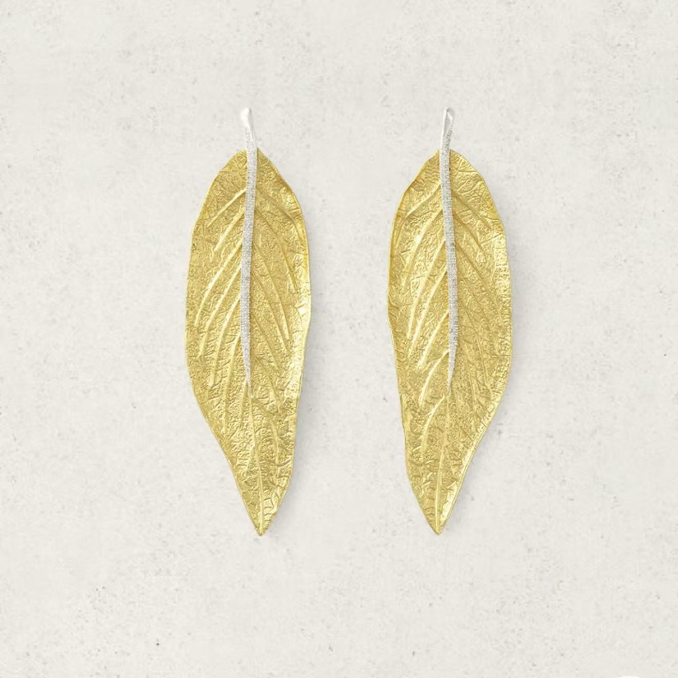 

Laurel Leaf Dangle Earrings - Simple, Stylish, Light Luxury Fashion Accessory
