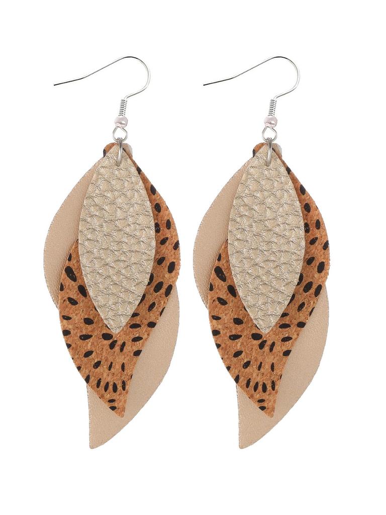 Stylish PU Leather Earrings: Creative Designs & Shapes