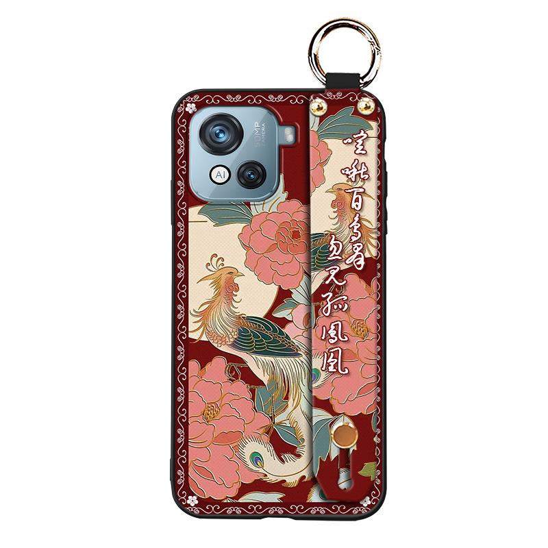 Durable Elderly Lady Phone Case For Blackview Oscal C80 Back Cover Waterproof Ring Silicone Phone Holder Fashion Lanyard
