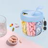 Pill Dispenser with 7 Compartments Anti-Mix Design Easy Access Pill Bottle Organizer Travel BPA-Free Pill Container