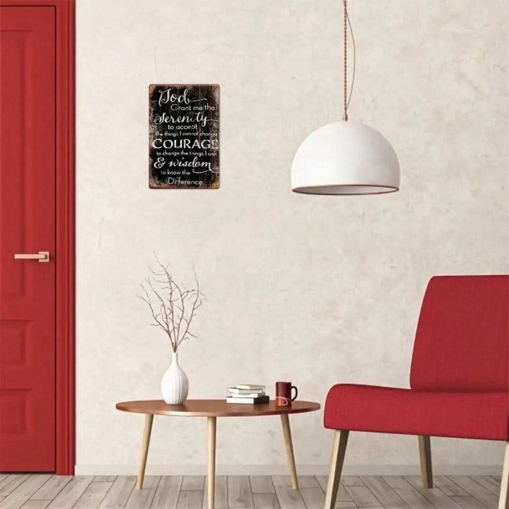 Retro Style Metal Wall Plaque Sign for Home Decor