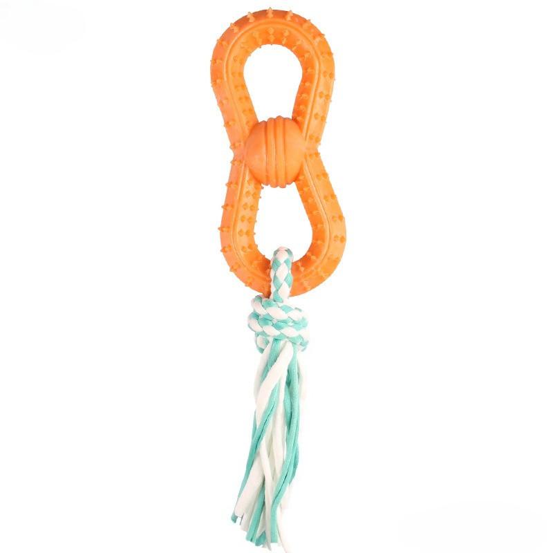 

Новая милая синяя игрушка для жевания для собак, с хлопковой веревкой в форме восьмерки, которая устойчива к укусам, износостойкая, саморазвлекающая, снимающая стресс и легко моющаяся оранжевый