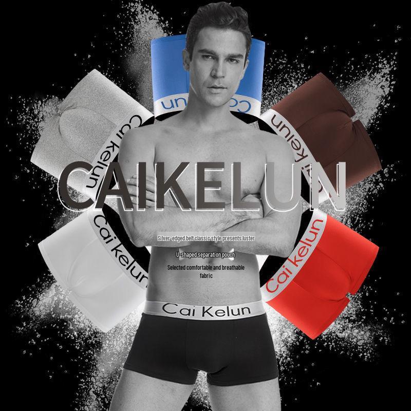 Trendy Men's Boxer Briefs: Breathable, Sexy Four-Corner Underpants for Young Men