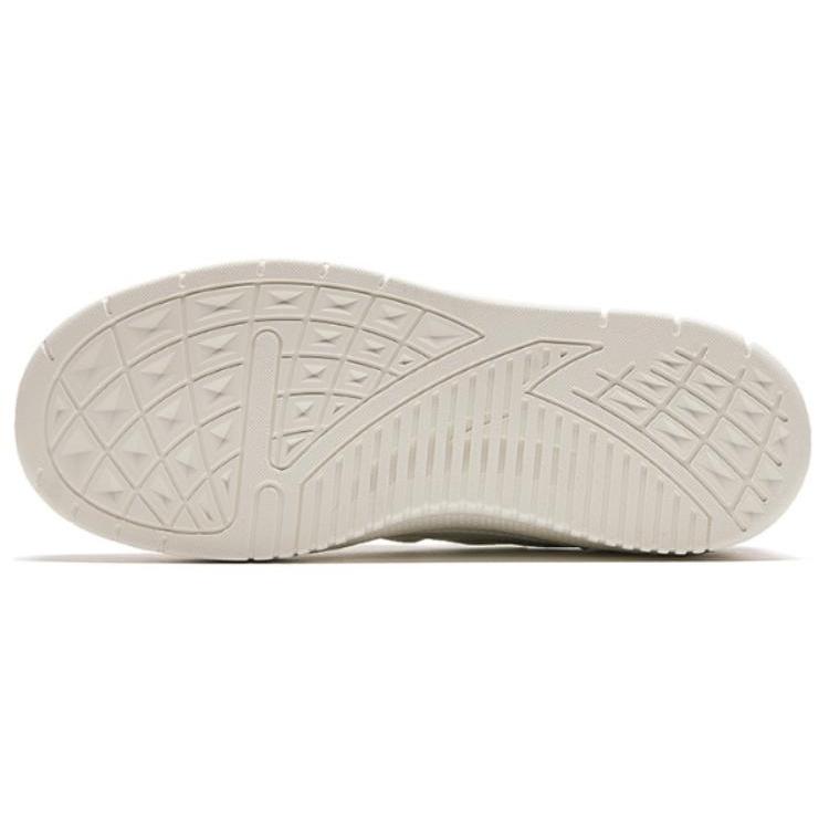 New Anta Life Collection Durable Breathable Low Top Skateboard Shoes Women's White Green 122428015-1