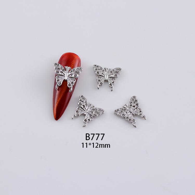3D Alloy Hollow Butterfly Nail Art Jewelry