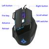 A908 Wired Mouse 7-Button Matte Texture Colorful Luminous Gaming Office 1.5 Meters