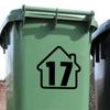 Trash Can Dustbin Number Sticker Self Adhesive Wheelie Bin Stickers Garage Decals Diy Free Combination Weatherproof