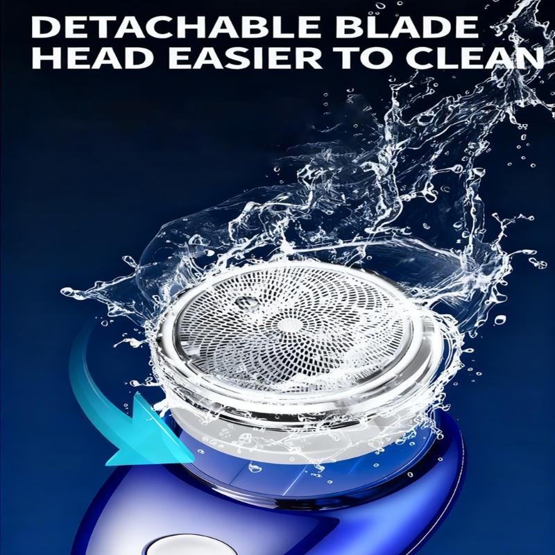 Pocket Size Electric Men Shaver Wet Dry Trimmer Shaving Machine Portable Detachable Washable Head Beard Razors Enduring