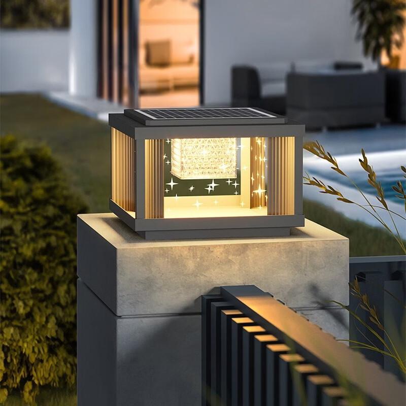 Solar Glass Pillar Light