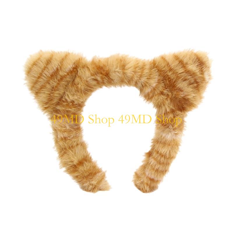 49MD Adorkable Furry Hairband Rabbit Ears Headbands Sweet Costume Makeup Headpiece