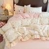 Class A French Spring And Summer Double-Layer Yarn, Pure Cotton Cotton Bed Sheet, Quilt Cover, Quilt Cover, Summer Dormitory Bed
