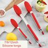 9 and 12 Inch Silicone Head Stainless Steel Bread and Salad Tongs Set Classic Novel Design for Everyday Dining for Restaurants