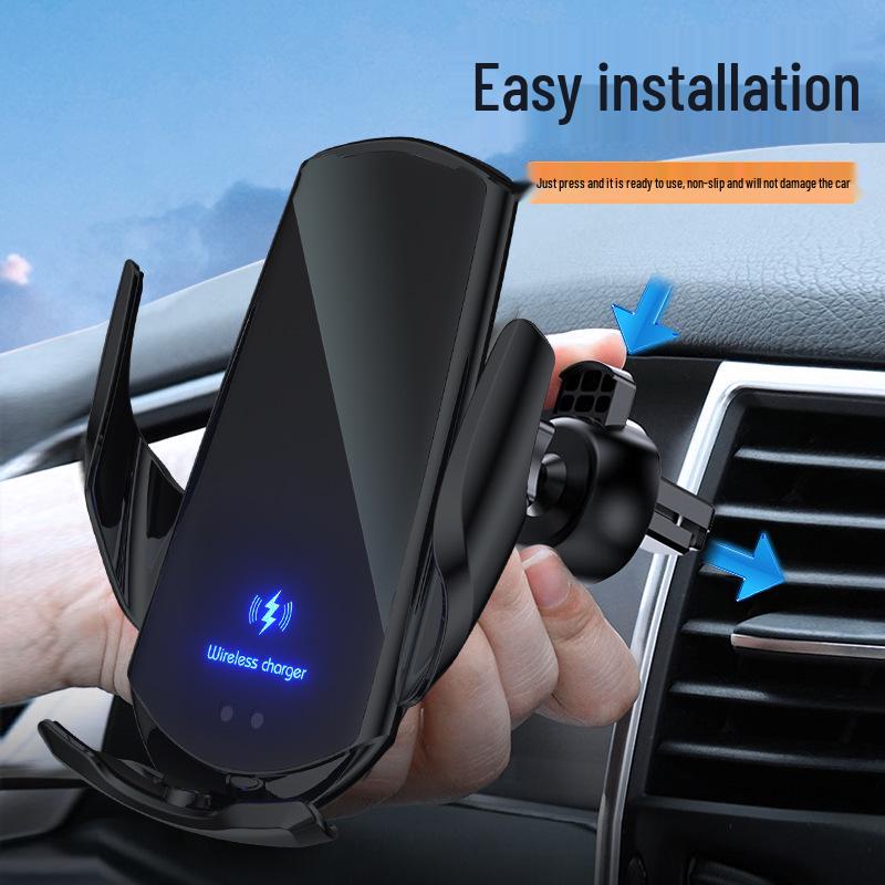 Magic Clip Q3 Wireless Charging Car Phone Holder with Electric Auto-Grip - Black