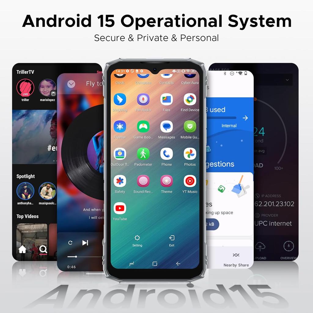 Doogee Blade10 PRO Telefon z Ogniwem Energetycznym 32GB+256GB Wyświetlacz 6.56" 50MP 6150mAh Android 15