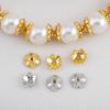 10pcs 15pcs 20pcs 18K Gold Plated Leaf Flower Bead Caps Bracelet Necklace Crafts Round Bead Cap DIY Jewelry Making Accessories