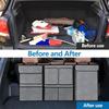 Hovom Car Trunk Organizer, Large Capacity Trunk Organizer for SUV, Detachable Vehicle Seat Back Hanging Storage Organizer with Zippers, Waterproof