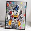 5D DIY Diamond Art Painting Kits for Adults, Donald Duck Riding A Bike Full Round Crystal Diamond Kits for Beginner for Home Wall Decorate