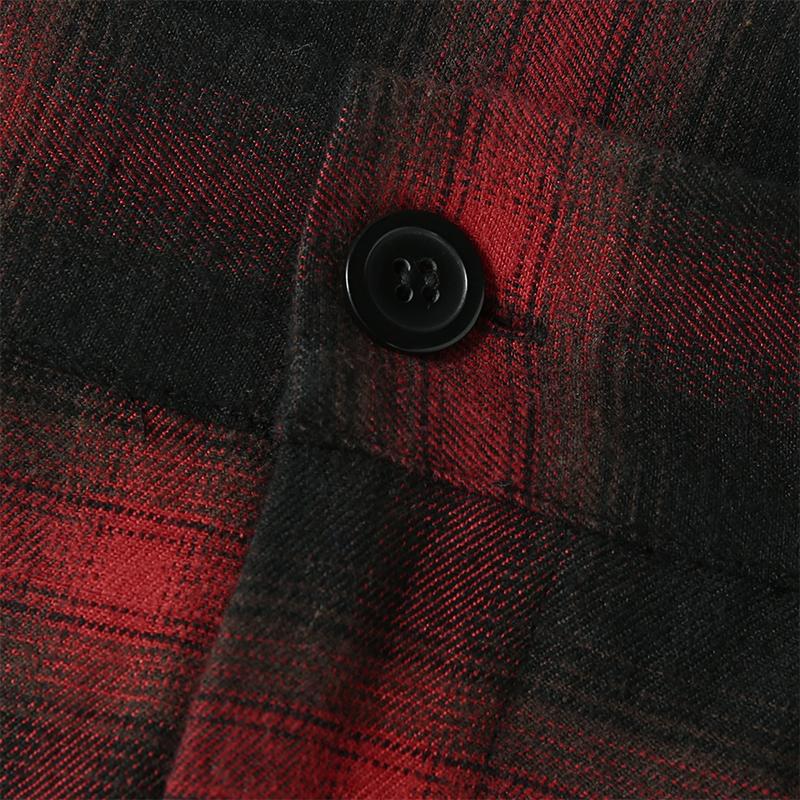 Осенние мужские повседневные эластичные брюки на молнии в клетку — фото 7